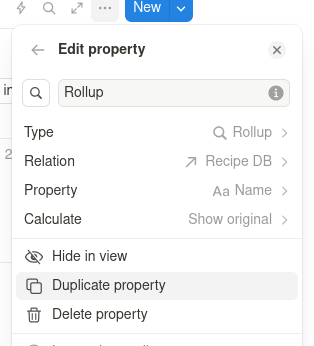 Calendar Roll-Up Property