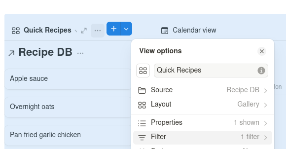 Adding filters to your DB
